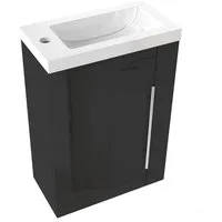 duschspa Waschtisch 45 cm Breite Waschbecken mit Unterschrank klein Badmöbel, Gäste WC