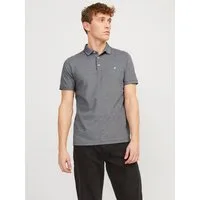 Jack & Jones Poloshirt JJEPAULOS Poloshirt mit klassischem Kragen und figurbetonter Form Logostickerei, modisch, schmal, Baumwolle, Polokragen