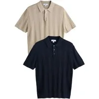 Next Poloshirt Regular Fit Poloshirts aus Strick, 2er-Pack (2-tlg)