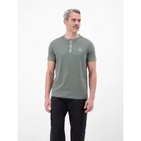 LERROS Kurzarmshirt mit Serafino-Kragen
