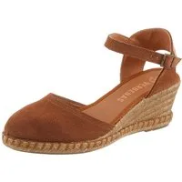 VERBENAS Slingpumps Keilsandalette, Sommerschuh, Urlaubsschuh mit Bastbesatz