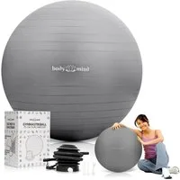 Body & Mind Gymnastikball Fitnessball Gymnastikball Yoga Pilates Ball Anti-Burst mit Pumpe
