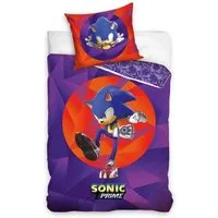 Carbotex Bettwäsche Sonic the Hedgehog - Wende-Bettwäsche-Set, 135x200 80x80, Sonic Prime, Baumwolle, 100% Baumwolle