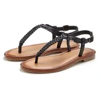 Vivance Sandalette, Sommerschuh, Sandale, Ledersandale, Zehentrenner NEU aus Leder mit Flecht-Optik