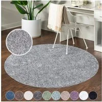 Carpet City Hochflor-Teppich City Shaggy, rund, Höhe: 30 mm, Teppich Langflor, Uni, Shaggy, flauschig-weich