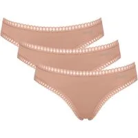 sloggi Minislip GO Crush (3er Pack) dehnbare Spitzendetails, Cotton-Mix