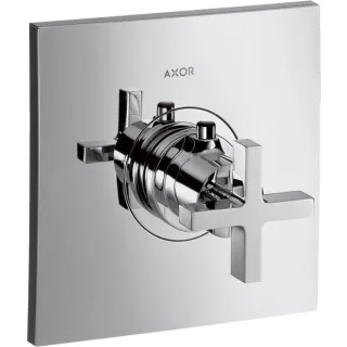 hansgrohe Axor Citterio Fertigmontageset 39716000 Unterputz-Thermostat, mit Kreuzgriff, chrom