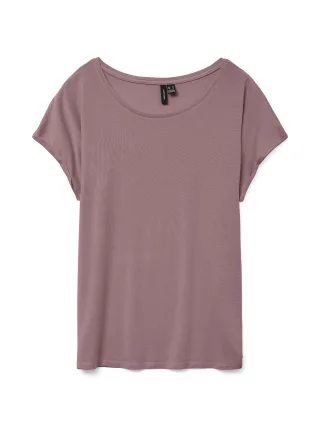 VERO MODA - VMAVA PLAIN SS TOP JRS NOOS Nostalgia Rose - Gr. - S
