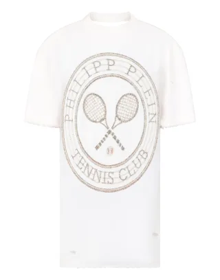 Open Back T-Shirt Mini Dress Tennis Club