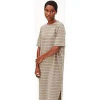 Armedangels Jerseykleid XELINAA FINE STRIPE (Loose Fit) Heavyweight Jerseykleid aus recyceltem Baumwoll Mix
