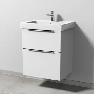 Sanipa 3way Waschtischunterbau zu Villeroy & Boch Subway 2.0 Waschtisch mit 2 Auszügen, Weiß-Soft UM61143