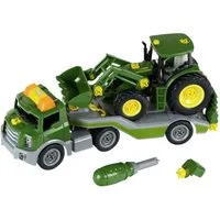 Theo Klein Spielzeug-Traktor Transporter m. John Deere Traktor