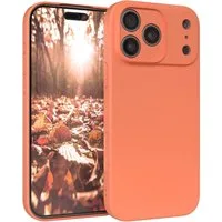 EAZY CASE Handyhülle für Apple iPhone 17 Pro Max Hülle Silikon 6,9 Zoll, Schutzhülle mit Kameraschutz Telefonhülle elastisch Bumper tpu Orange
