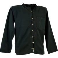 Guru-Shop Hemd & Shirt Freizeithemd, Yoga Hemd, Hippie, Goa Hemd -.. Ethno Style, alternative Bekleidung
