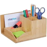 relaxdays Organizer Schreibtisch Organizer Bambus (1 St)