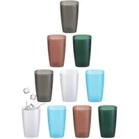 Engelland Becher Plastikbecher, Trinkbecher, 400 ml, 10-tlg., Kunststoff, BPA-frei, bruchfest, Frostoptik, stapelbar, wiederverwendbar, Mehrweg