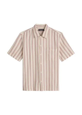 Marc OPolo Casual - Kurzarm-Hemd regular light beige_multi_20 - Gr. - M