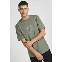 Jack & Jones Print-Shirt JCOSTANCE FRONT TEXT TEE SS CREW NECK