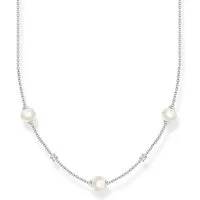 THOMAS SABO Perlenkette, mit Zirkonia (synth) - mit Süßwasserzuchtperle