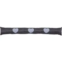 Mojawo Bodentürstopper Zugluftstopper Türvorleger Windstopper Herzen Anthrazit 90x12cm
