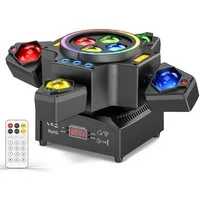 ZonQoonz Discolicht 150W 4-Arm Bühnenlicht mit Sternenhimmel-Effekt für DJ Party Hochzeit
