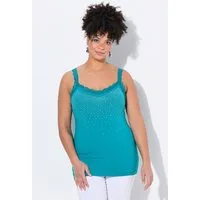 MIAMODA Longtop Top ärmelloser Slim Fit Ziernieten Spitze