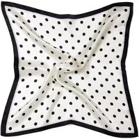 MayTree Seidentuch quadratisch, kleine Punkte 53x53 cm, Nickituch, Bandana-Schal, (Stück), 100% Seide