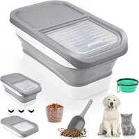 TUWENA Futterbehälter Faltbarer Futtertonne Hund, Haustierfutter - Container für Hund/Katze