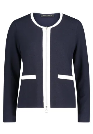 Betty Barclay - Shirtjacke patch dark blue/cream - Gr. - 44