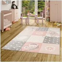 Pergamon Kinderteppich Kinder Teppich Maui Kids Karo Herzen, Rechteckig, Höhe: 13 mm