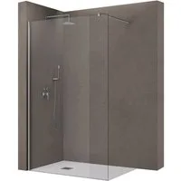 doporro Walk-in-Dusche Duschkabine Duschwand 8-10mm ESG NANO Profil verstellbar H:200cm B02K, Einscheibensicherheitsglas