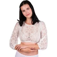 MarJo Dirndlbluse Dirndlbluse - RÖHRMOOS - offweiß
