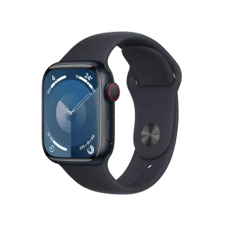 Apple Watch Series 9 [GPS + Cellular inkl. Sportarmband M/L mitternacht] 41mm Aluminiumgehäuse mitternacht