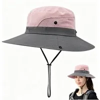 MOPUEA Sonnenhut Bucket Sonnenhut Faltbarer Sonnenhut UV Schutz Sommerhut (1-St) breiter Rand Outdoor Wander Angler und Strandhut