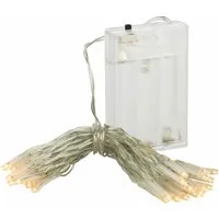 Linder Exclusiv GmbH LED-Lichterkette, Batteriebetrieb 2,90m 30 LEDs warmweiß 3mm transparent
