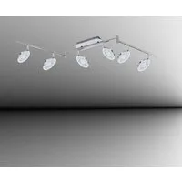 TRANGO LED Deckenstrahler, 6-flammig 2002-068 LED Wohnzimmer Lampe OLI in Chrom-Optik inkl. 6x 5 Watt LED Modul I Deckenlampe I Deckenstrahler I Deckenleuchte, Schlafzimmer-Leuchte schwenkbar und drehbar