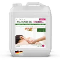 Kitama Massageöl Neutral & Soft für Physiotherapie Thai-Massage Spa Wellness 10-Liter, Ohne Duft