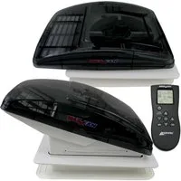 Maxxair Dachfenster MAXXFAN Deluxe getönte Klarglas Dachhaube 40x40 cm mit Ventilator