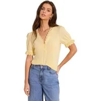 LIPSY V-Shirt Lipsy geknöpftes Oberteil, V-Ausschnitt, Regular (1-tlg)