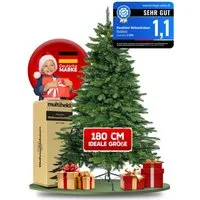 Multiheld Künstlicher Weihnachtsbaum 180cm naturgetreuer Tannenbaum für Weihnachten PE Spritzguss& PVC Mix, Eleganter Christbaum, Nordmanntanne, ChristmasTree,kein Nadelverlust