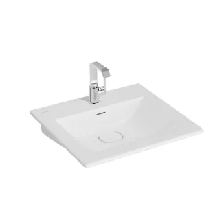 VitrA New Metropole Möbelwaschtisch wandgebunden rechteckig 60 x 53 cm mit Hahnloch,7537B401-7210 7537B401-7210