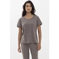 Mey Pyjamaoberteil Mey Damen Shirt halbarm Serie N8TEX 2.0 Uni (1-tlg) Basic Shirt, zeitloses Design, Baumwoll-Mix, Rundhals