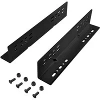 SO-TECH® Möbelbeschlag Montagewinkel für Schwerlastauszüge KV1-250-H76-Lxxx-NF/-LC (2 St), Schwarz galvanisiert L: 305mm für Boden- u. Plattformmontage