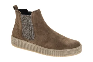 Gabor Damen Stiefeletten 8013.02.011 Braun Mohair - Bequeme Chelsea-Boots