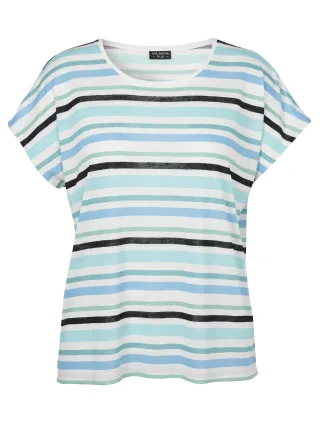 VIA APPIA DUE - T-Shirt Rundhals 1/2 Arm Druck türkis multicolor - Gr. - 44