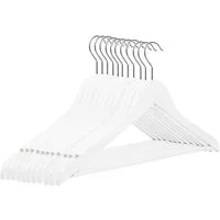 RSR Hangers Kleiderbügel Weiß 38 cm Holzbügel Holz 360° Haken, (20-tlg)