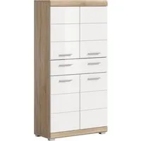 welltime Midischrank SIENA, Breite 74cm, 4 Türen, 1 Schubkasten, 4 Fächer, MDF-Front (TOPSELLER) in verschiedenen Farben erhältlich, Badmöbel, Badschrank, Schrank, Bad