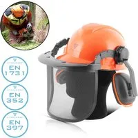 STAHLWERK Schutzhelm mit Visier und Gehörschutz EN397 EN352 EN1731 Schutzhelm PSA (Packung, 1-tlg., Einzelartikel), hochbelastbarem ABS-Kunststoff gefertigt