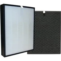 Comedes Filter-Set einsetzbar statt Philips FY3433/10 (HEPA) und FY3432/10 (Aktivkohle), Zubehör für Passend für Philips Luftreiniger AC3256/10, AC3259/10 und AC4550/10, 2teiliges Spar-Set mit HEPA-Element und Aktivkohlefilter