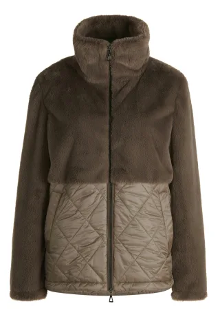 AMBER & JUNE - Plüschjacke Schlamm - Gr. - 44